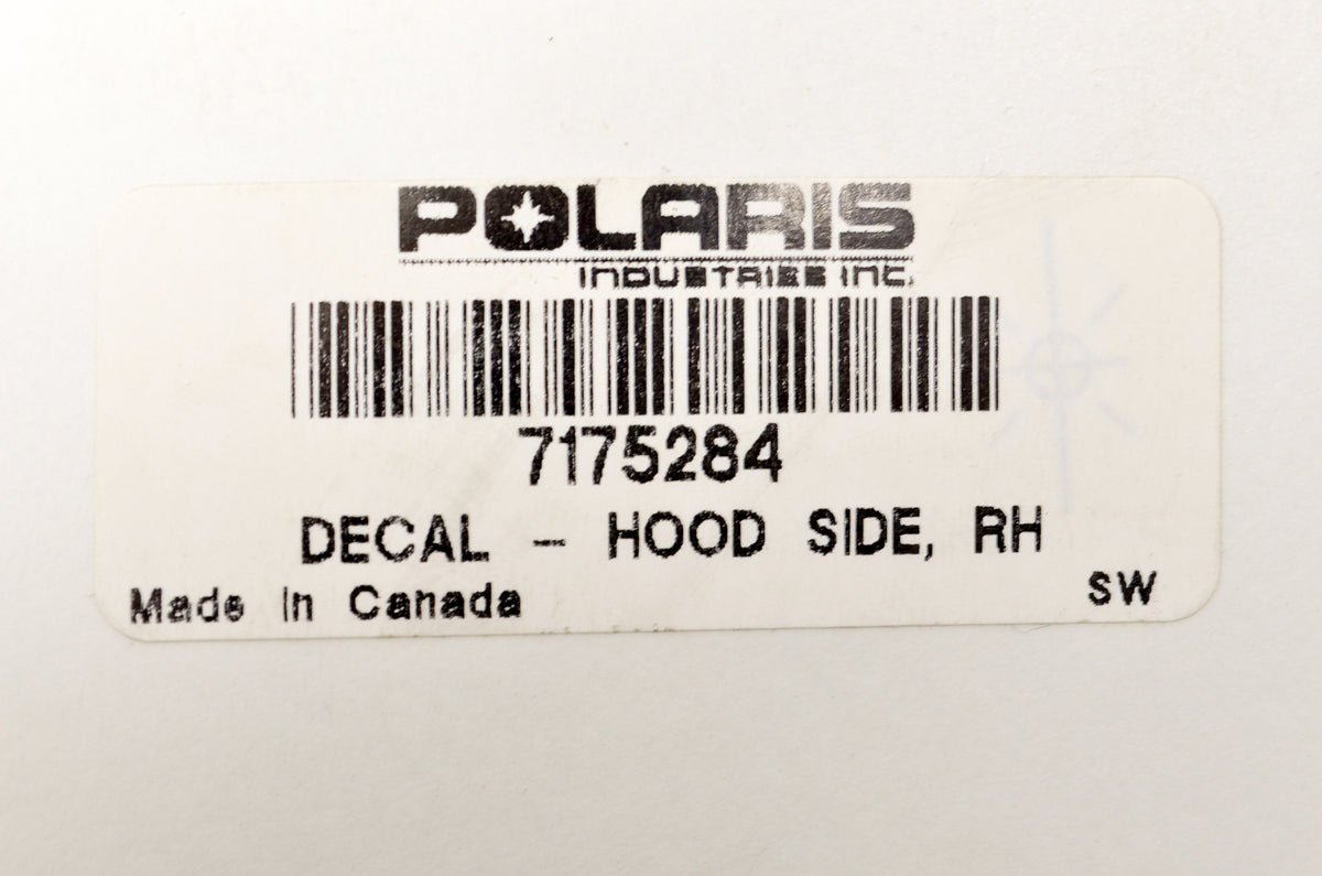 OEM Polaris 7175284 Right Hand Hood Side Decal NOS