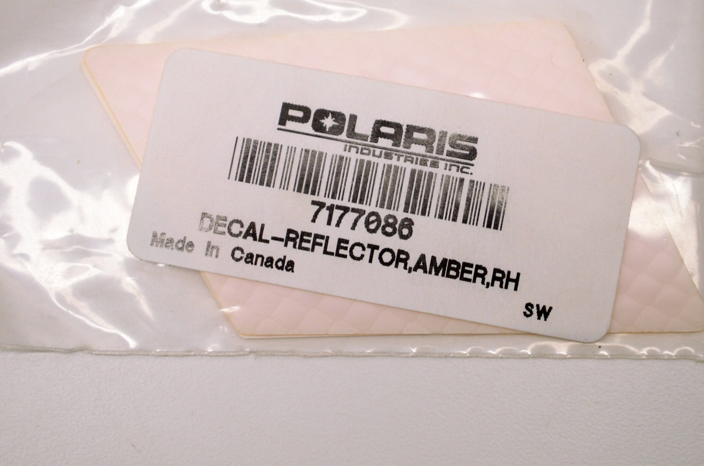 OEM Polaris 7177086 Right Hand Amber Reflector Decal NOS
