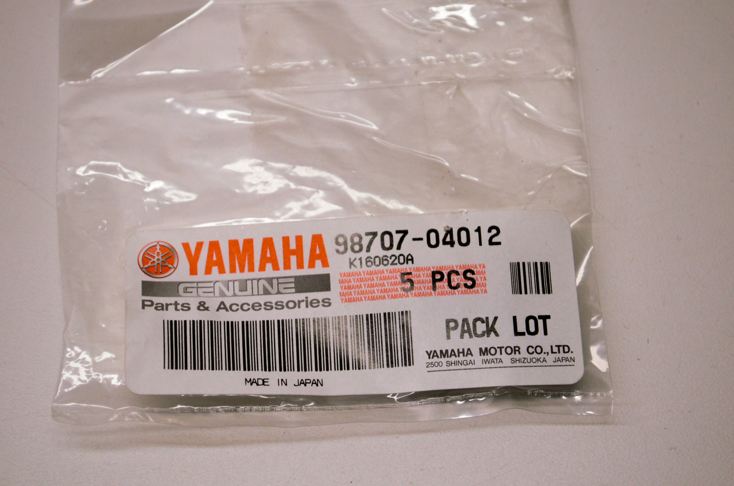 OEM Yamaha 98707-04012-00 Flat Screw Qty 5 NOS