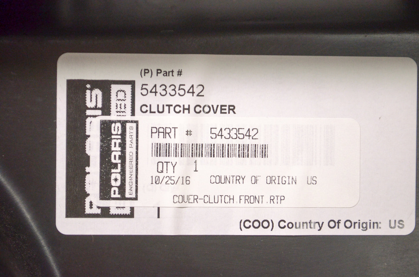 OEM Polaris 5433542 Front Clutch Cover NOS