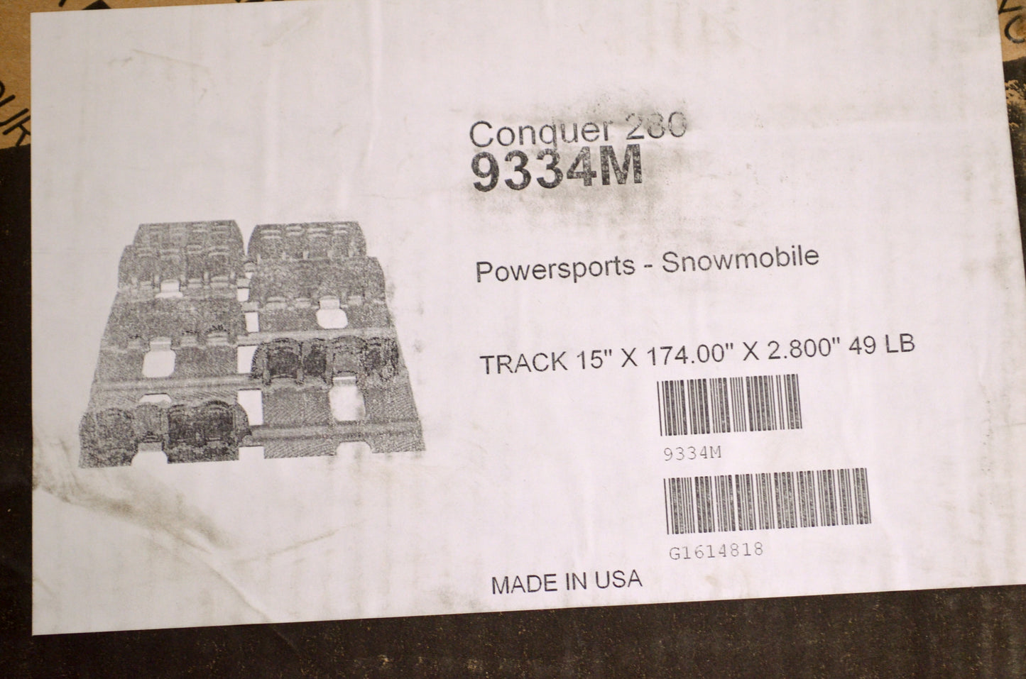 Camoplast 9334M Conquer 280 Track 15 X 174 X 2.8 NOS