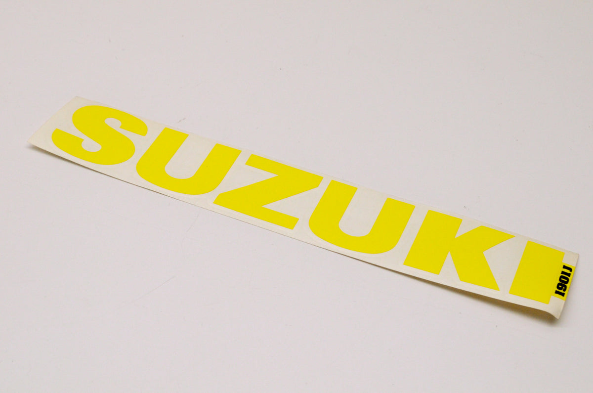 Aftermarket Suzuki Logo 12" Decal Yellow NOS
