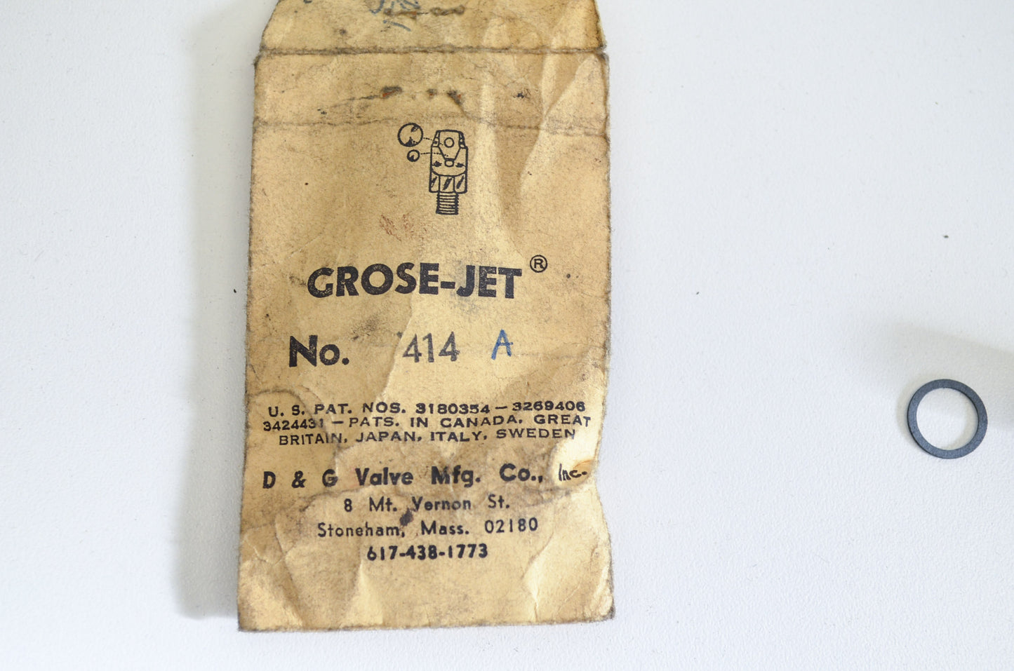 New Grose-Jet no 414A Metering Valve NOS