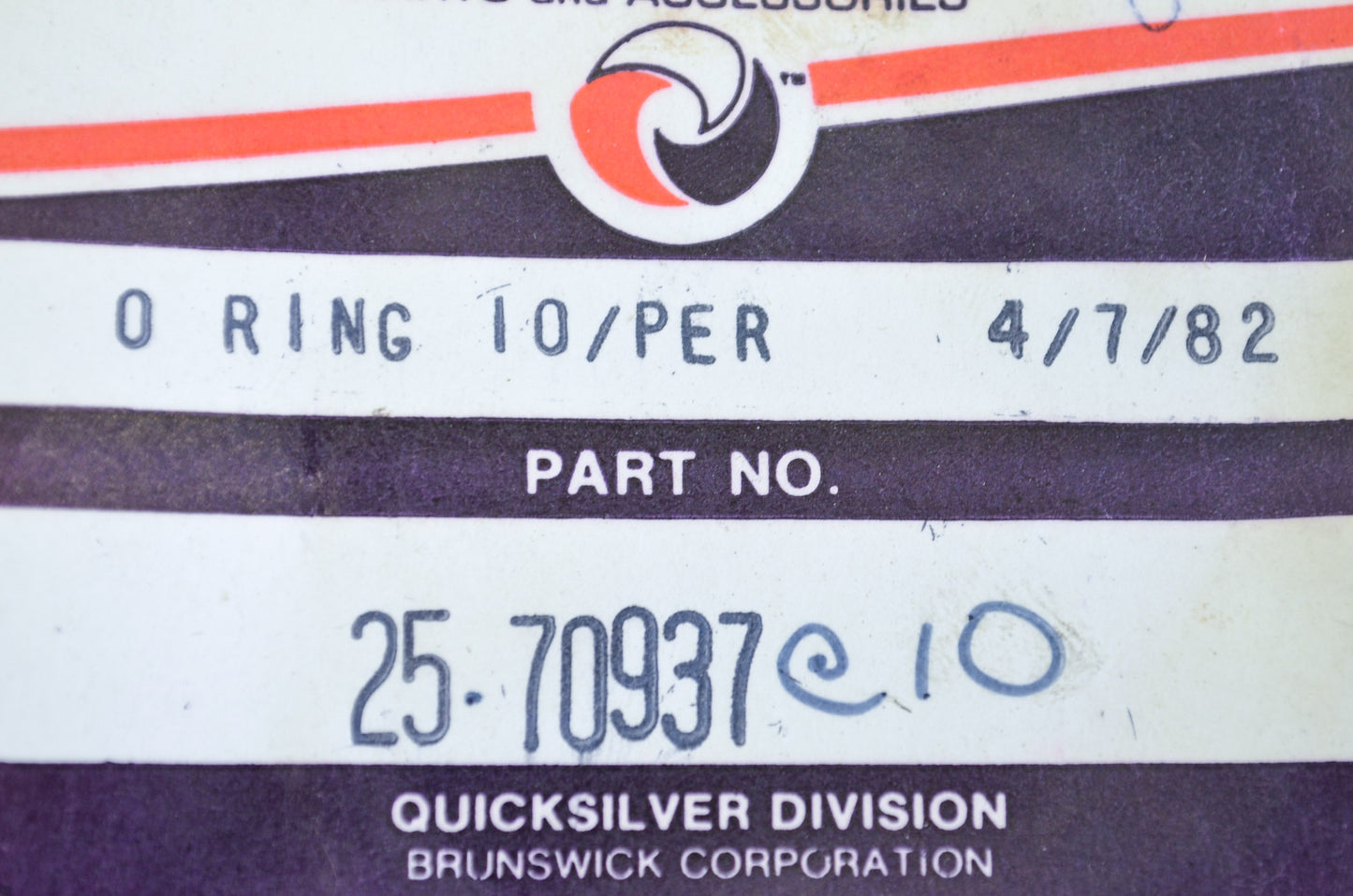 New OEM Mercury 25-70937 O-Rings Qty 2 Mercruiser Racing Sterndrive NOS