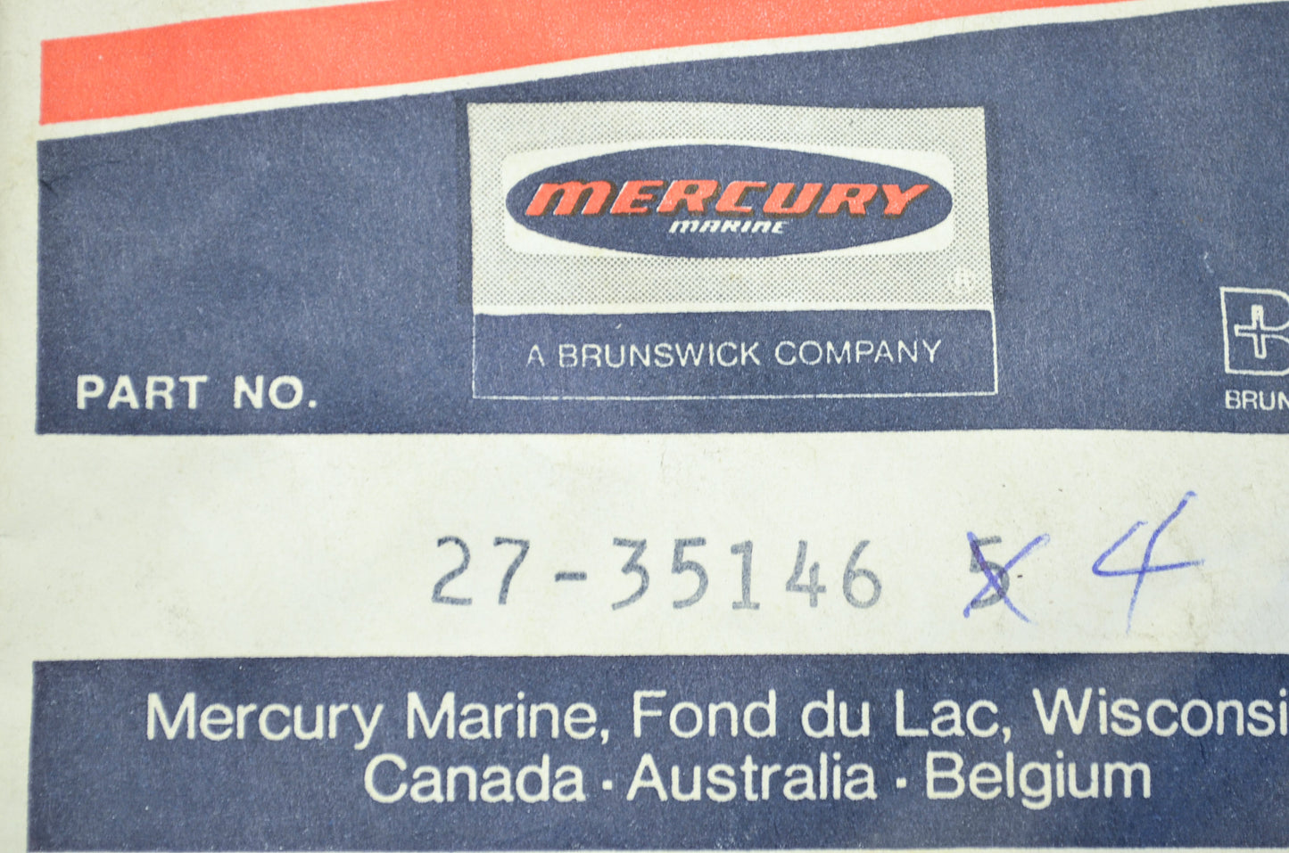 New OEM Mercury 27-35146 Gaskets Qty 2 NOS
