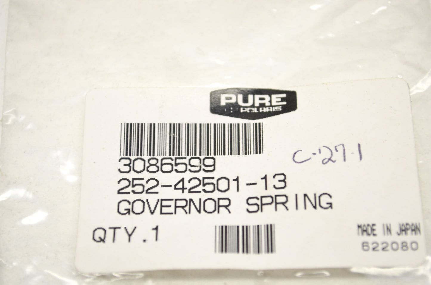 Governor Spring NOS