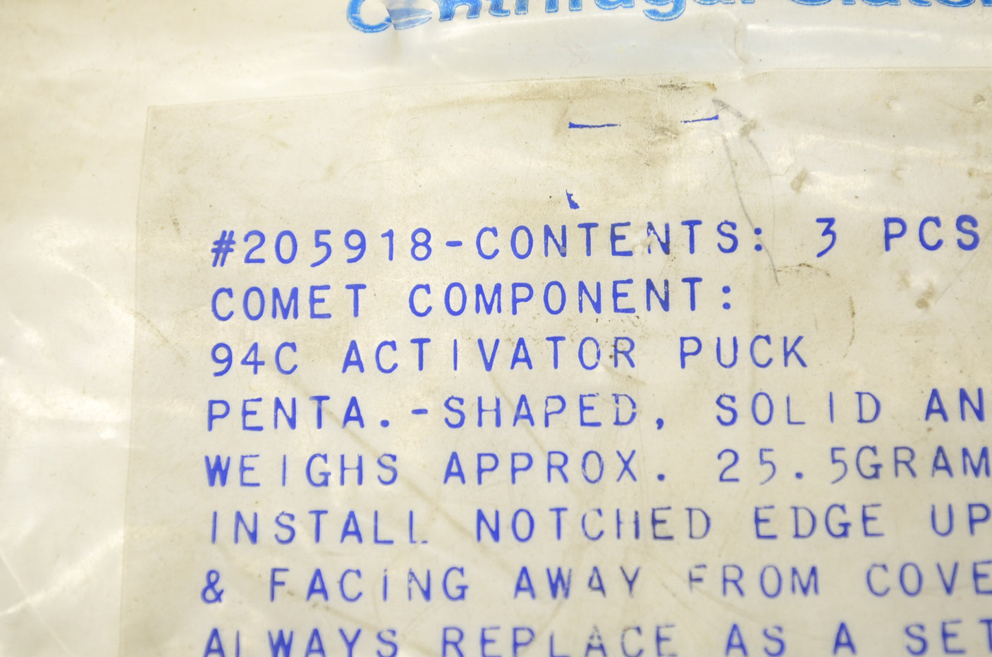 94C Activator Pucks Qty 3 NOS