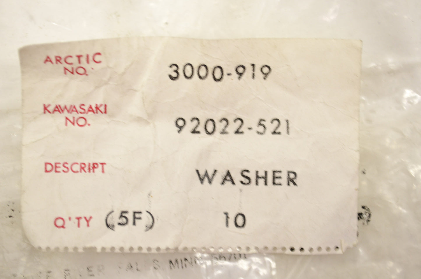 New OEM Arctic Cat Washers QTY 10 74 El Tigre 75 Cheetah Jag Pantera NOS