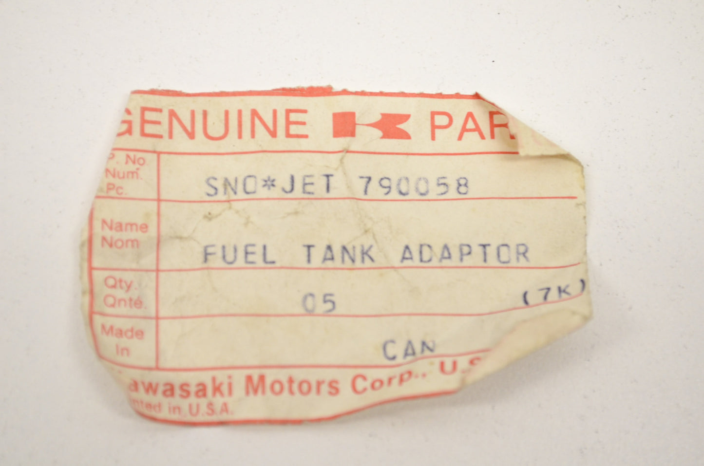Fuel Tank Adaptor Sno Jet NOS