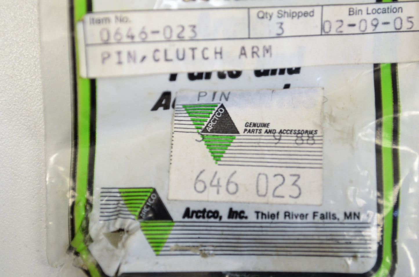 OEM Arctic Cat 0646-023 Clutch Arm Pin Qty 2 NOS