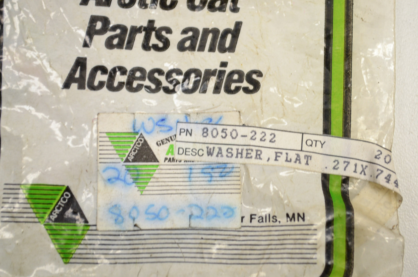 OEM Arctic Cat 8050-222 Flat Washer 1/4x.734x.063 QTY 20 NOS