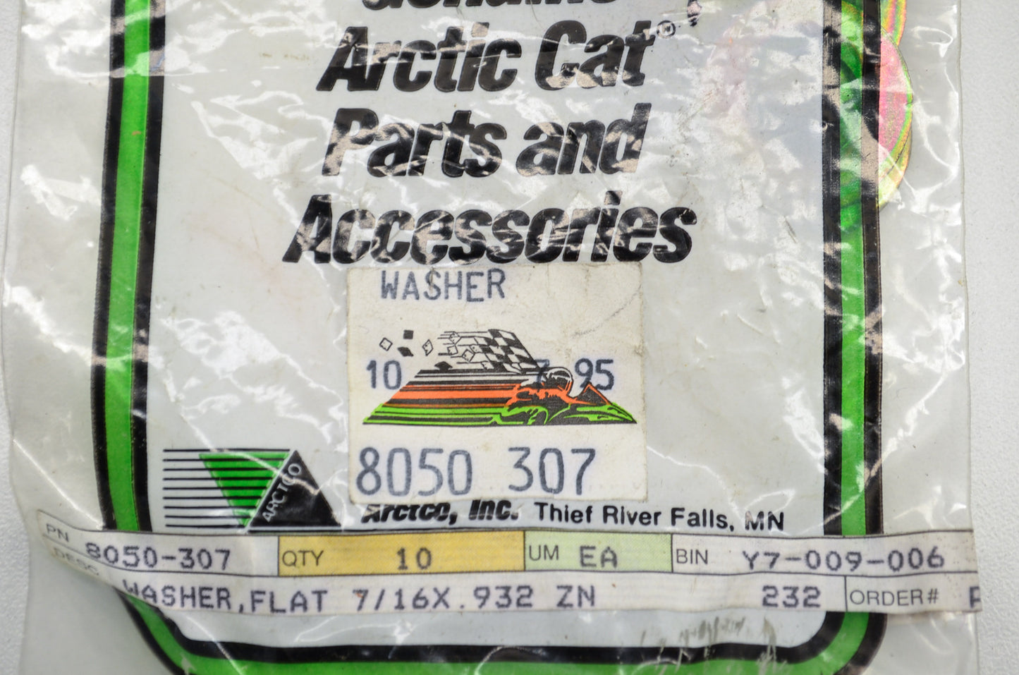 OEM Arctic Cat 8050-307 Flat Washer 7/16x.922x.065 QTY 8 NOS