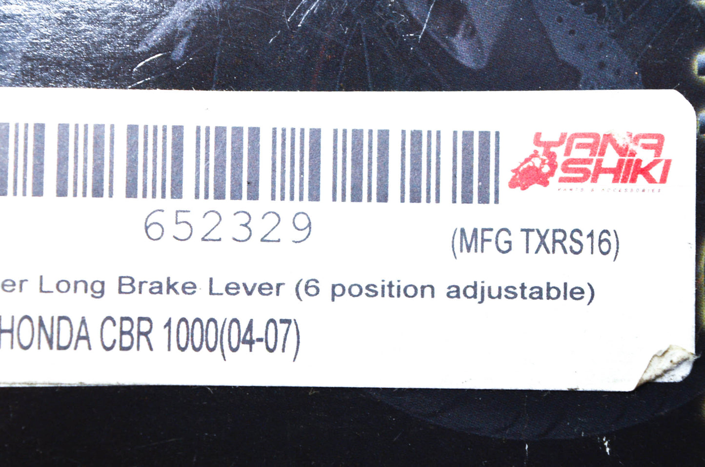 Yana Shiki TXRS16, 652329 Honda Silver Long 6 Position Adjustable Brake Lever NO