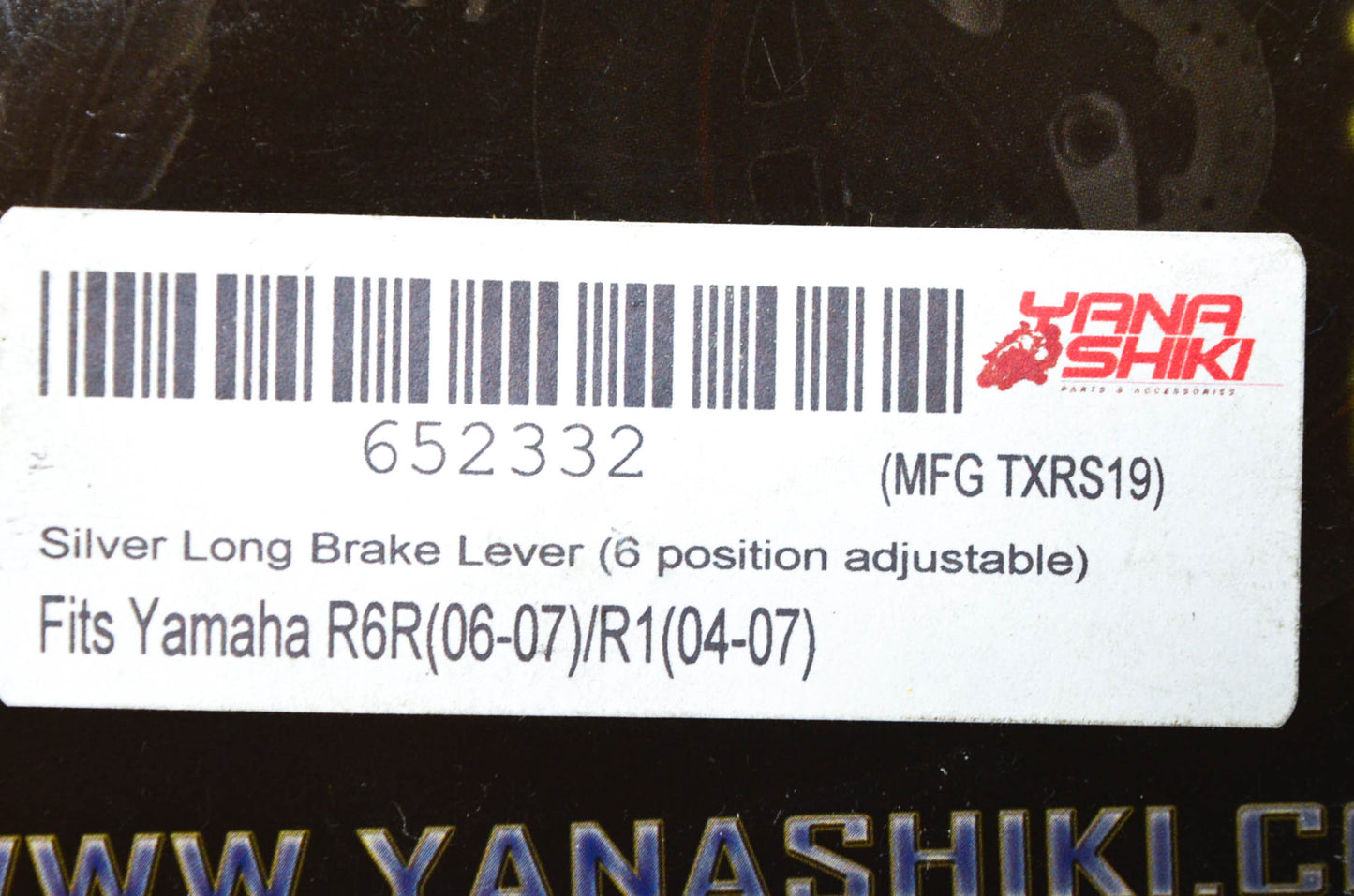 Yana Shiki TXRS19, 652332 Yamaha Silver Long 6 Position Adjustable Brake Lever N