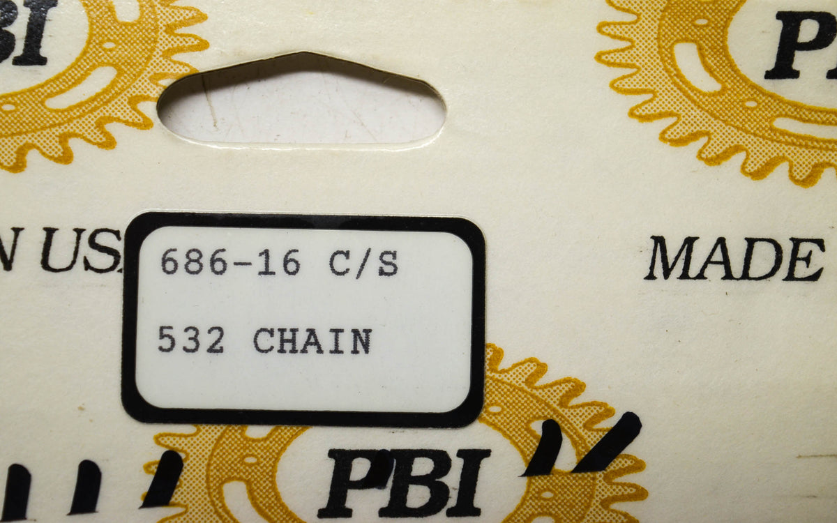 PBI Sprockets 686-16 16T 532 Chain Sprocket NOS