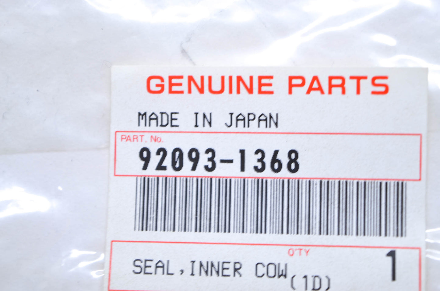 OEM Kawasaki 92093-1368 Inner Cowling Cap Seal NOS