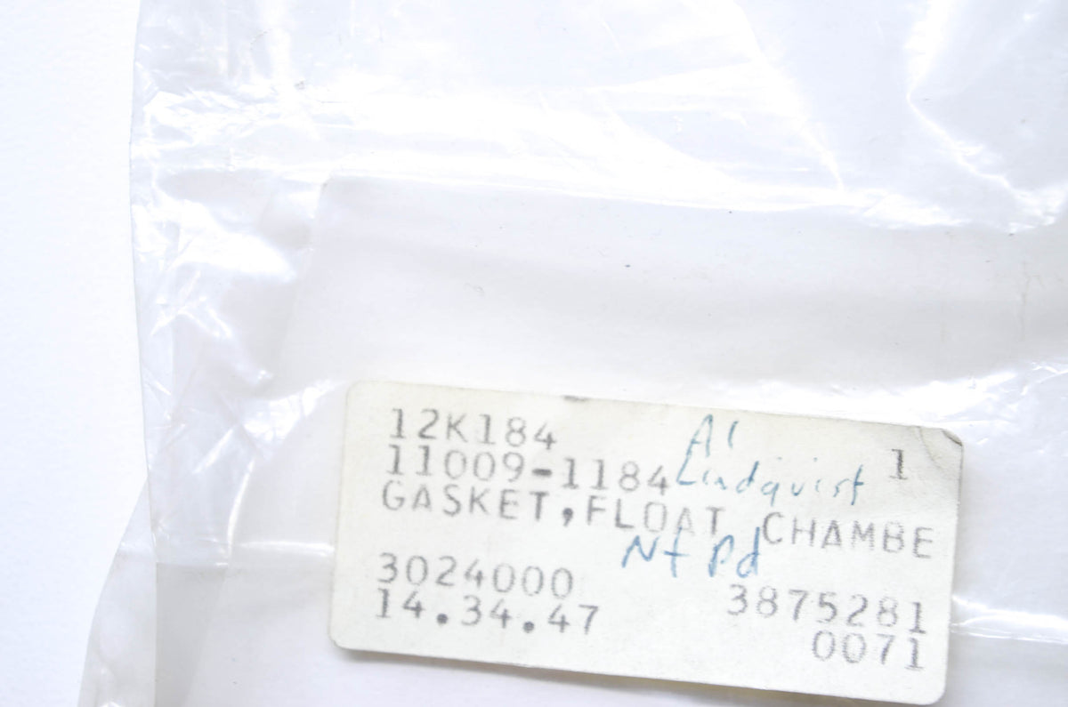 OEM Kawasaki 11009-1184 Float Chamber Gasket NOS