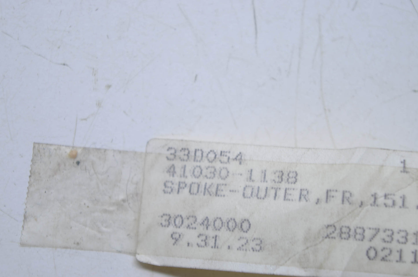 OEM Kawasaki 41030-1138 Front Outer Spoke 151.5M NOS