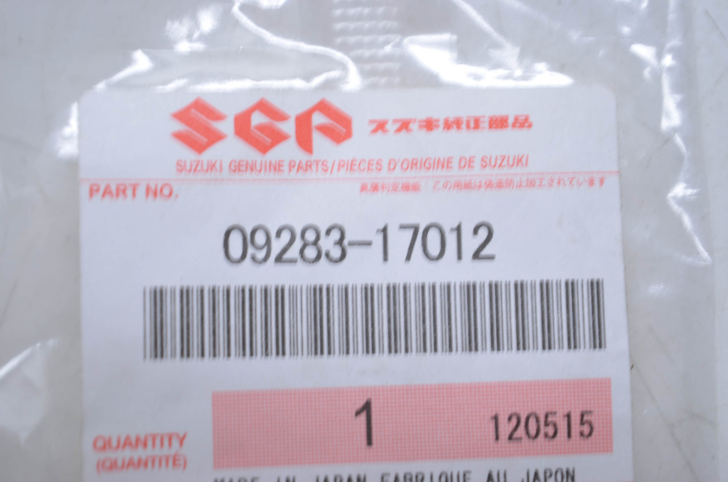 OEM Suzuki 09283-17012 Crank Shaft Oil Seal NOS