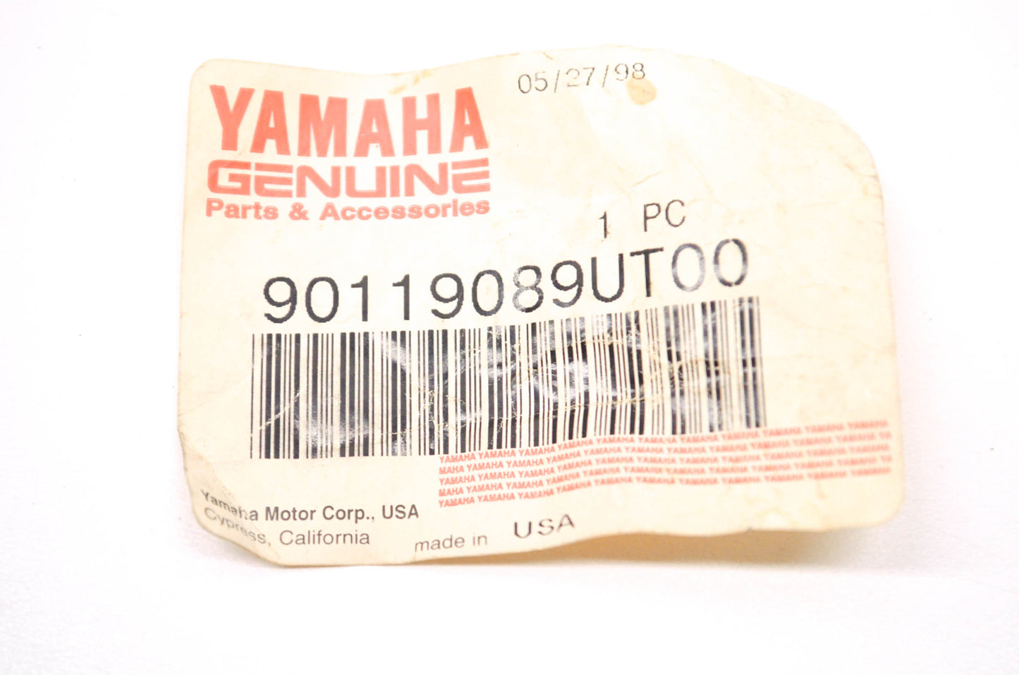 OEM Yamaha 90119-089UT-00 Bolt w/ Hole NOS