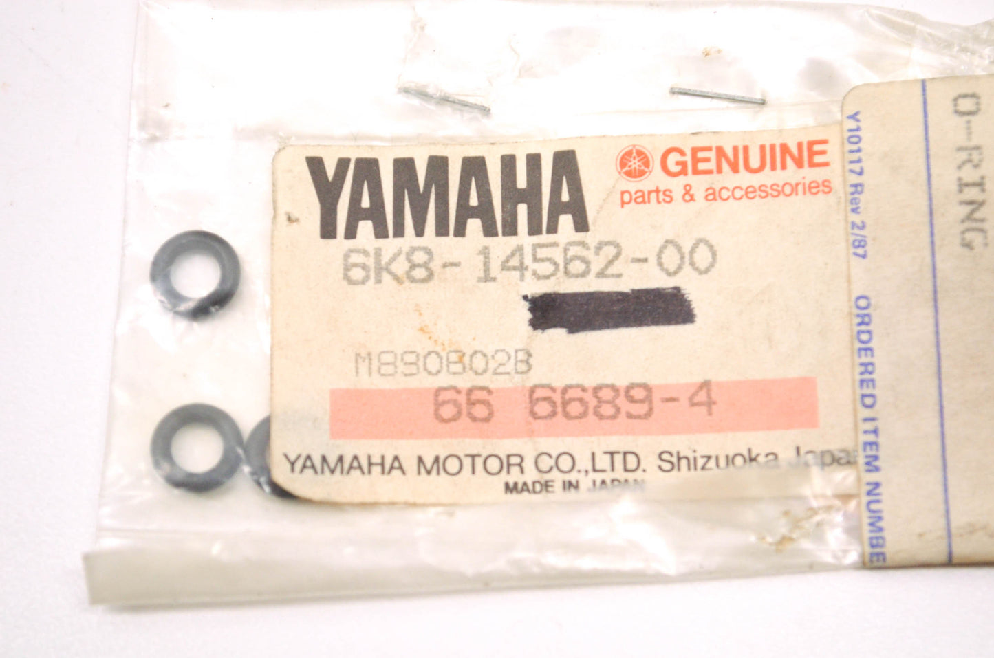 OEM Yamaha 6K8-14562-00-00 O-Ring NOS