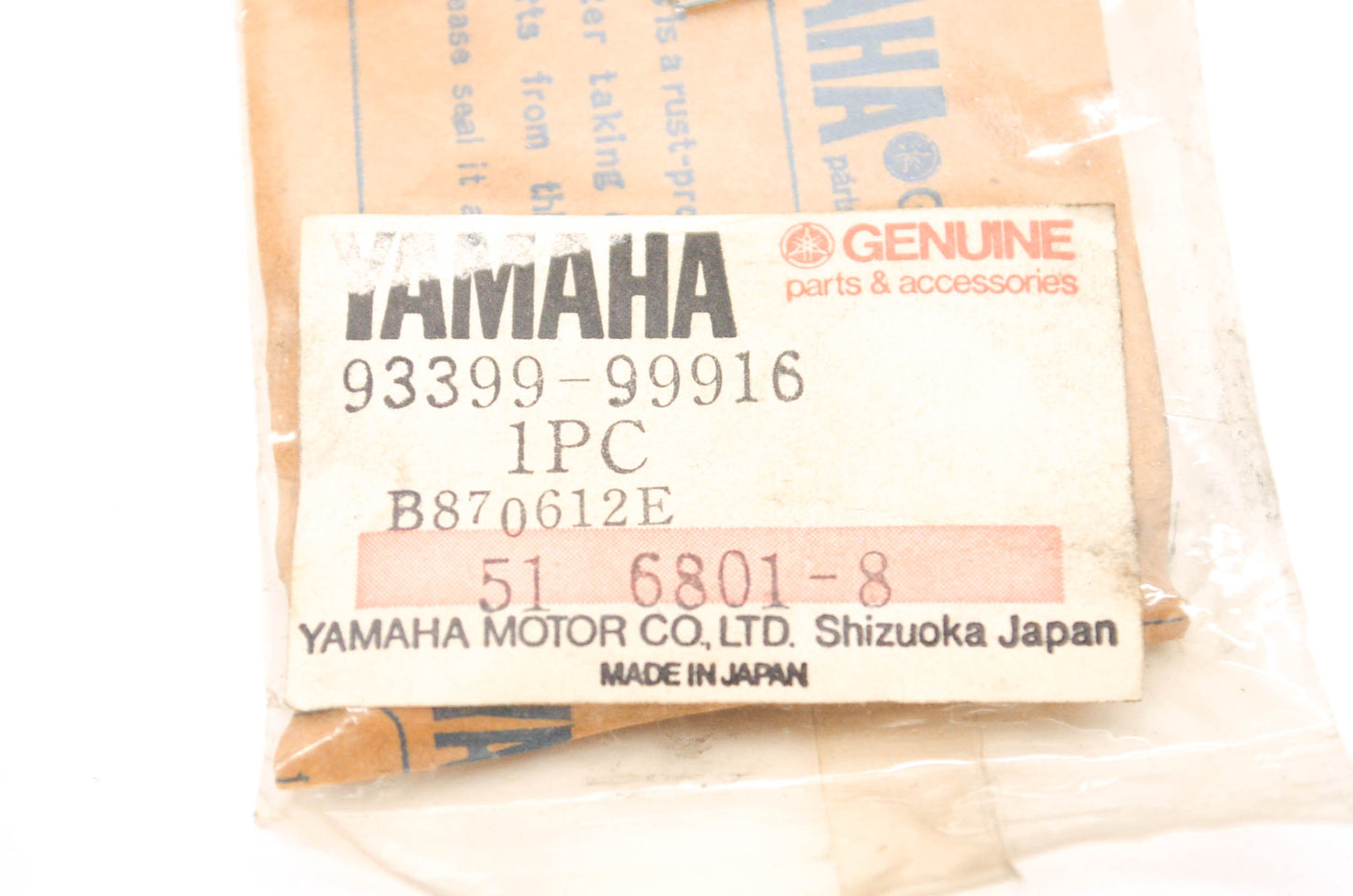 OEM Yamaha 93399-99916-00 Bearing 3ET1 NOS