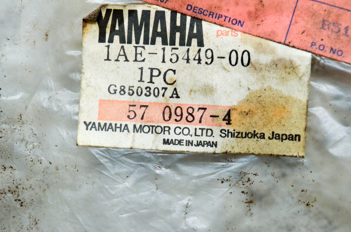 OEM Yamaha 1AE-15449-00-00 Rubber Ring NOS