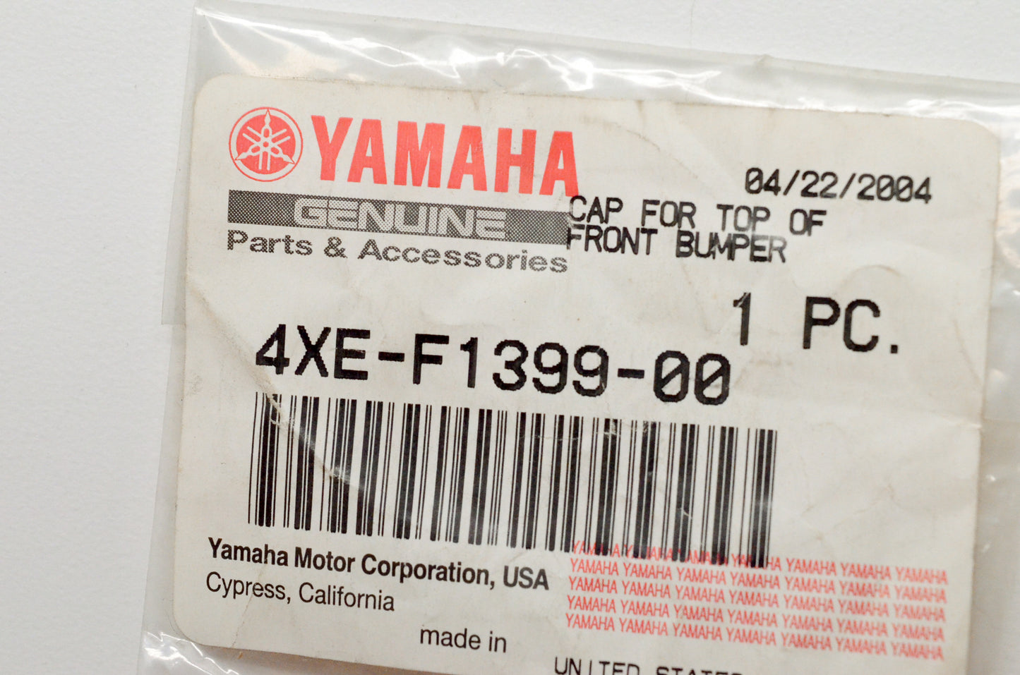 OEM Yamaha 4XE-F1399-00-00 Top Front Cap NOS