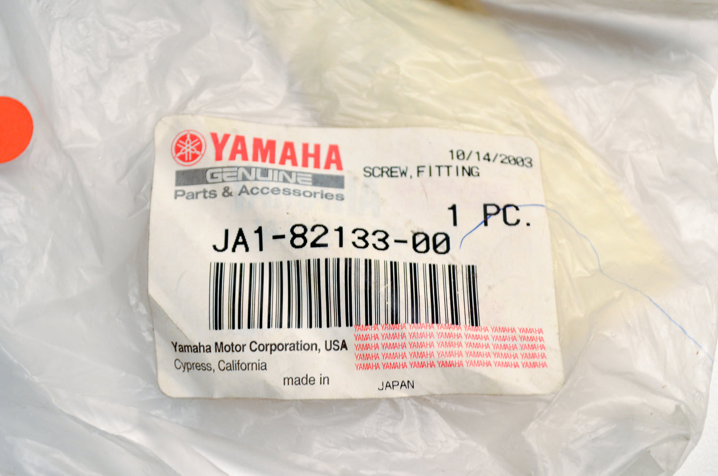 OEM Yamaha JA1-82133-00-00 Fitting Screw NOS