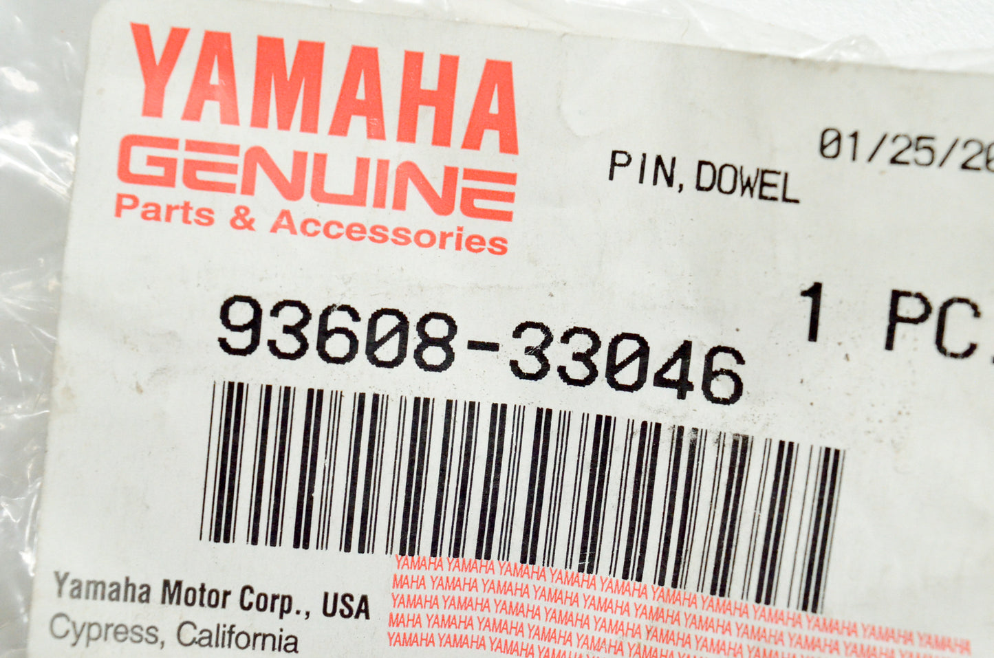 OEM Yamaha 93608-33046-00 Dowel Pin NOS