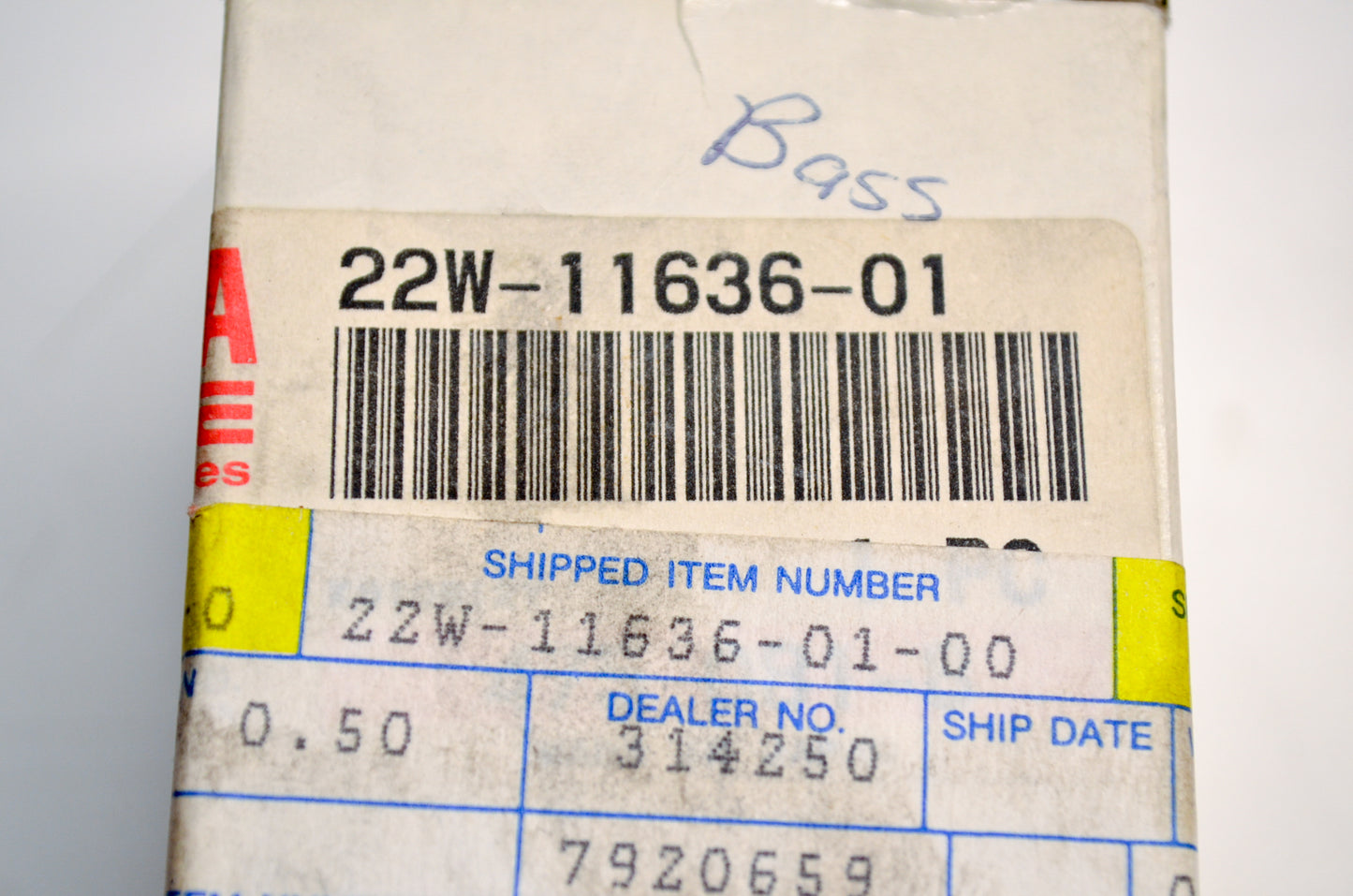 OEM Yamaha 22W-11636-01-00 Piston 2 O/S 0.50 NOS