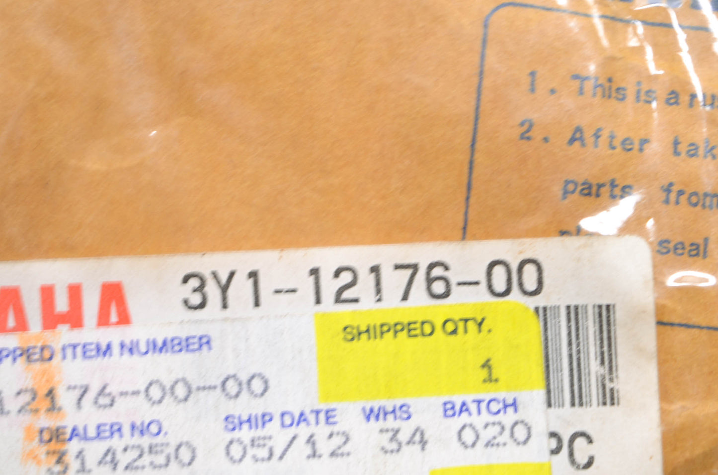 New OEM Yamaha 3Y1-12176-00-00 Cam Chain Sprocket NOS