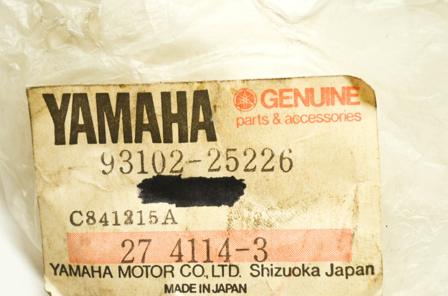 OEM Yamaha 93102-25226-00 Oil Seal Type SD NOS