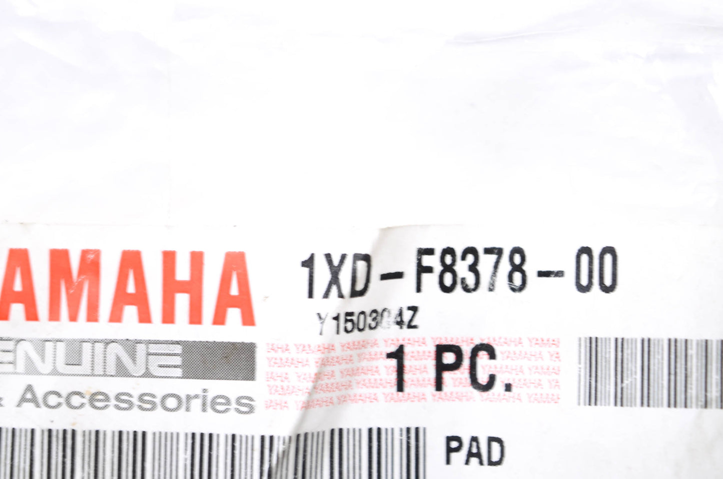 OEM Yamaha 1XD-F8378-00-00 Pad NOS