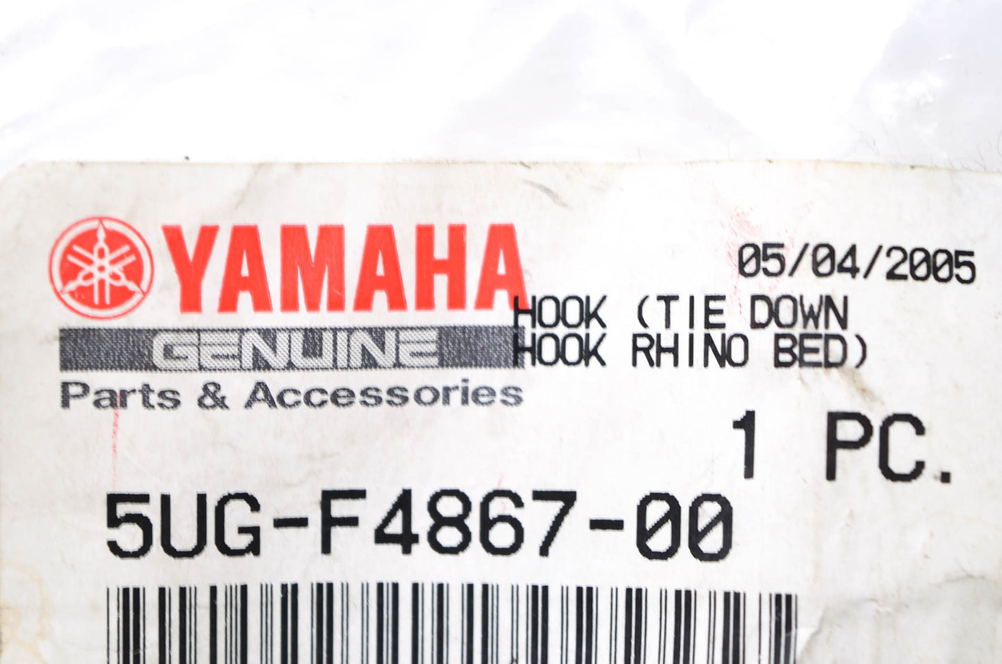 New OEM Yamaha 5UG-F4867-00-00 Tie Down Hook Hook NOS