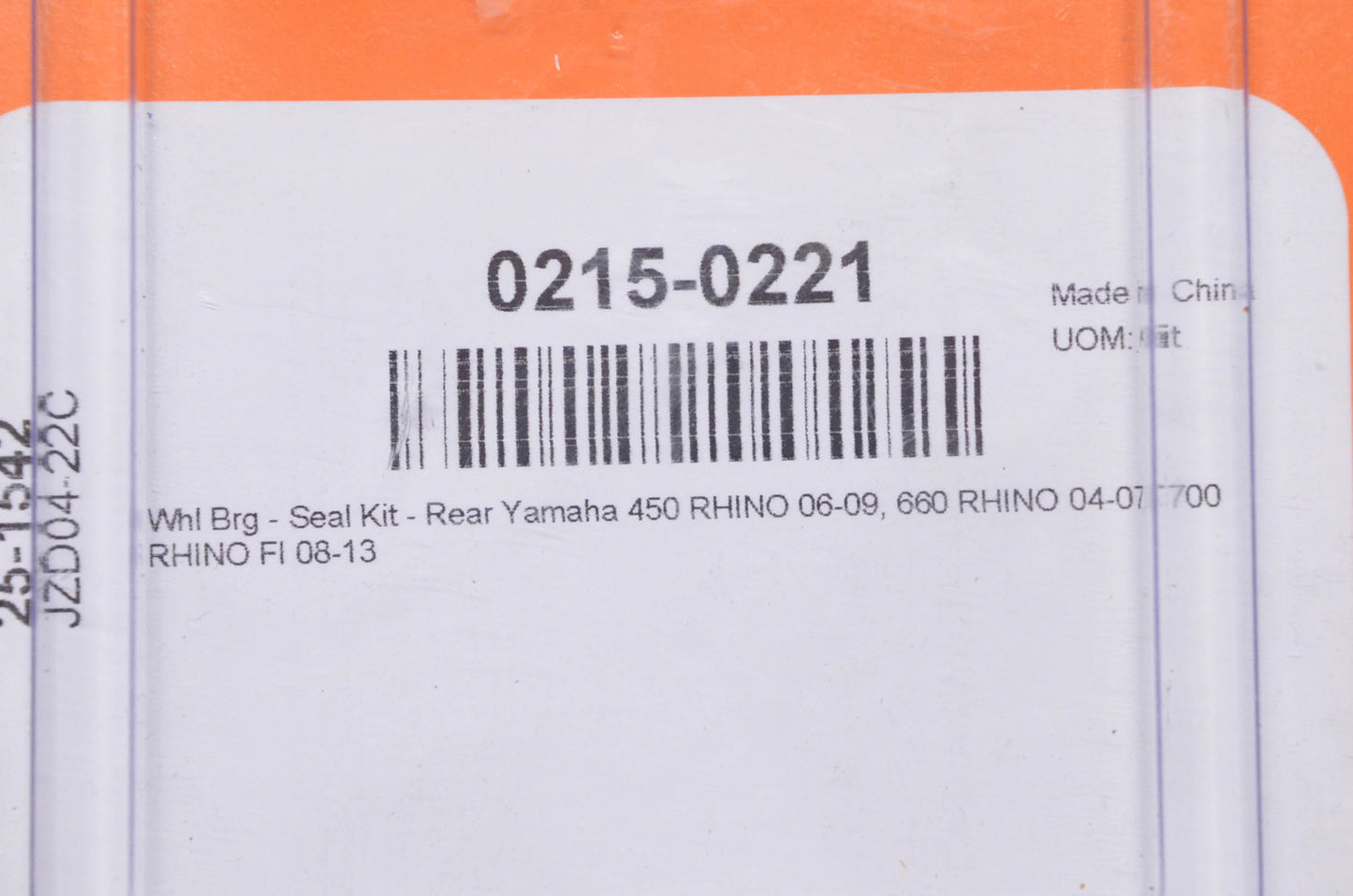 Moose Racing 0215-0221 Yamaha Rear Wheel Bearing & Seal Kit NOS