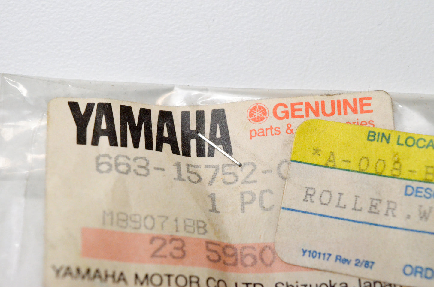 Yamaha 663-15752-00-00 Wire Roller