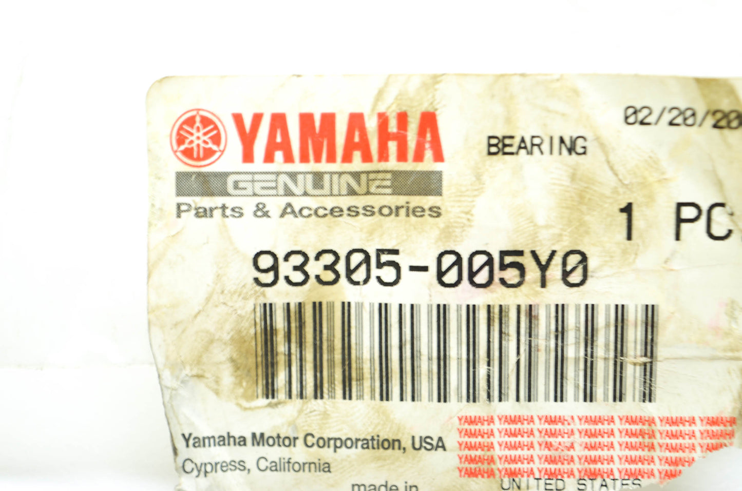 New OEM Yamaha 93305-005Y0-00 Bearing NOS