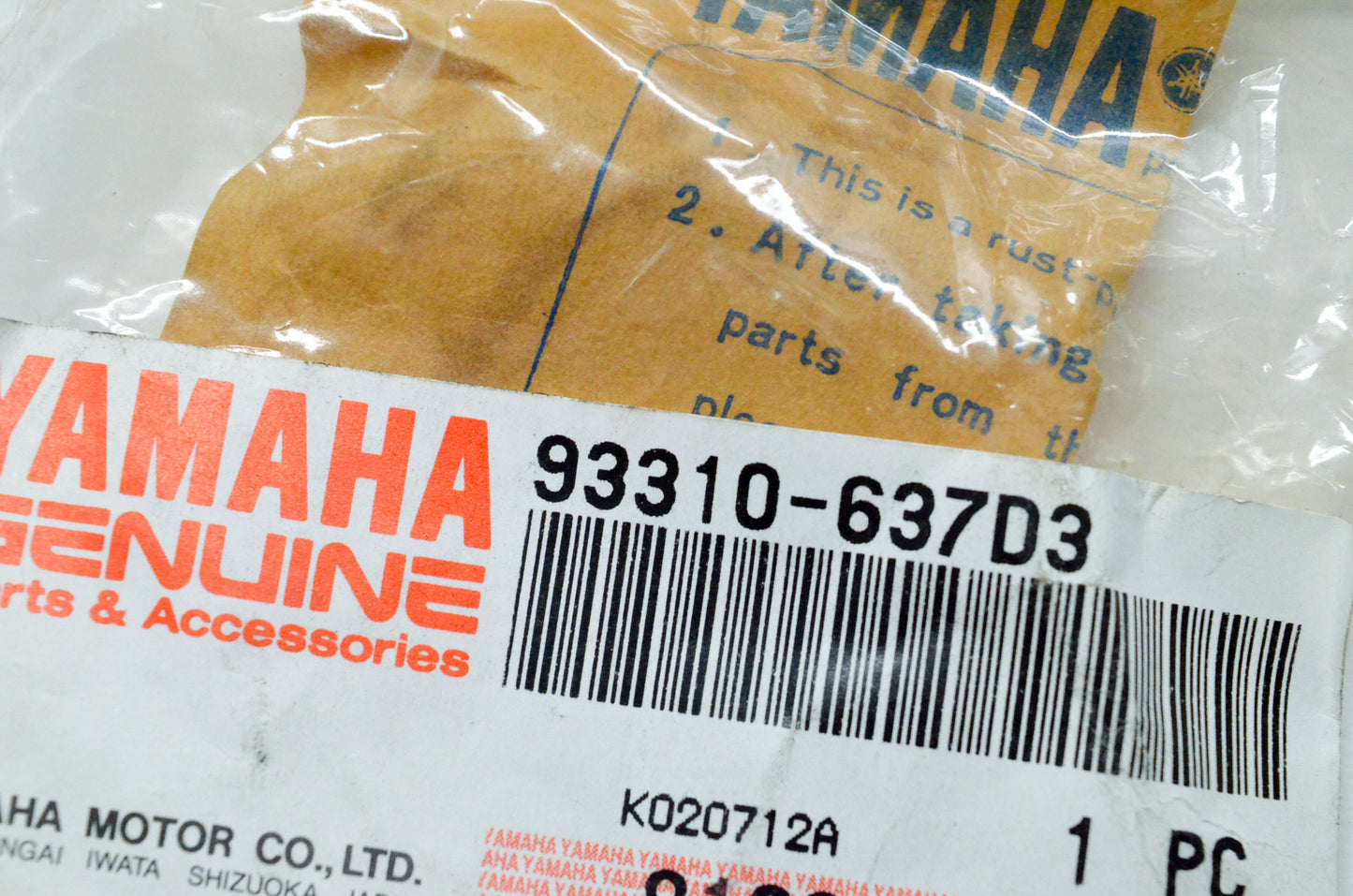 OEM Yamaha 93310-637D3-00 Bearing NOS