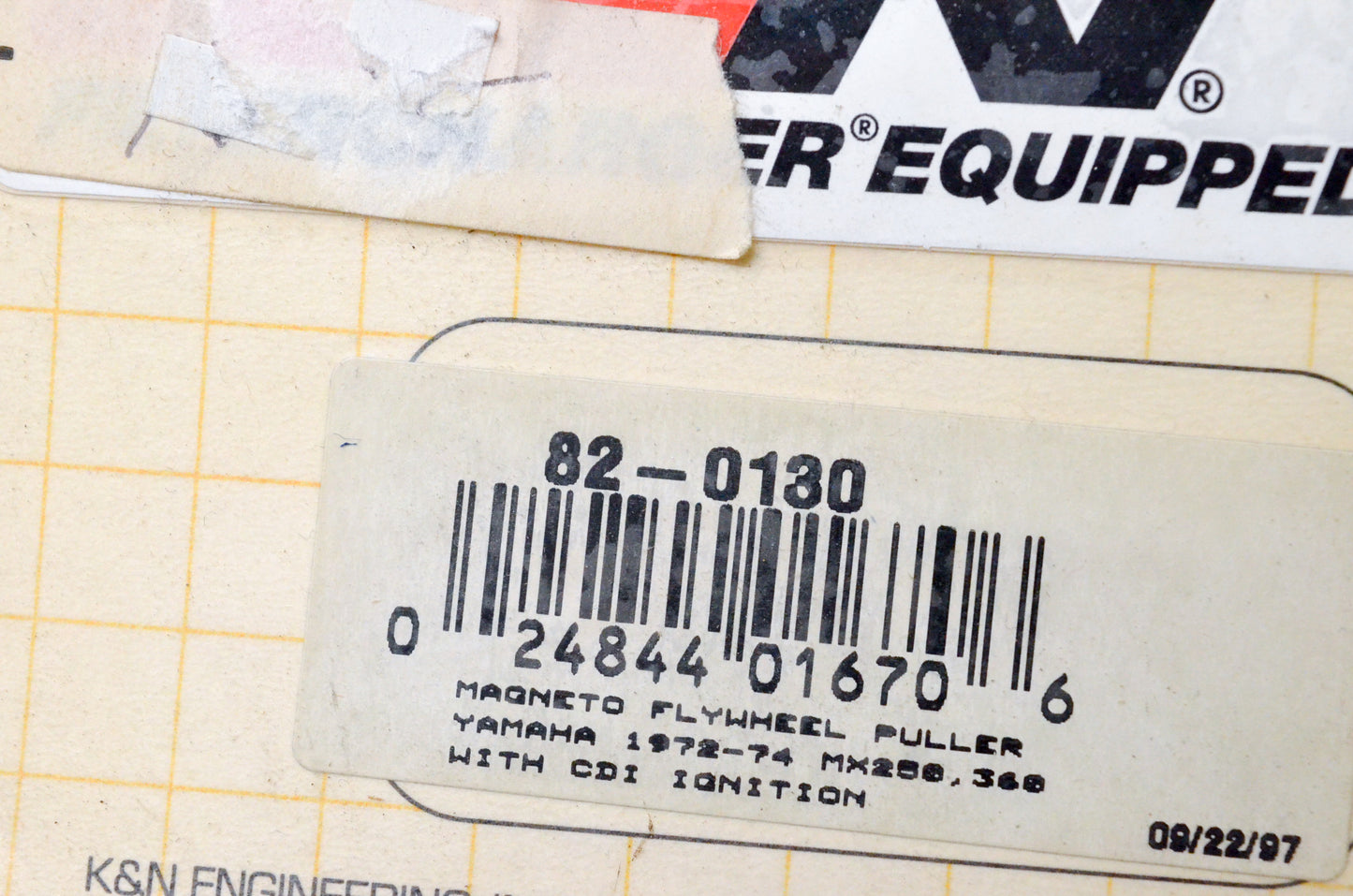 K&N 82-0130 Magneto Flywheel Puller NOS