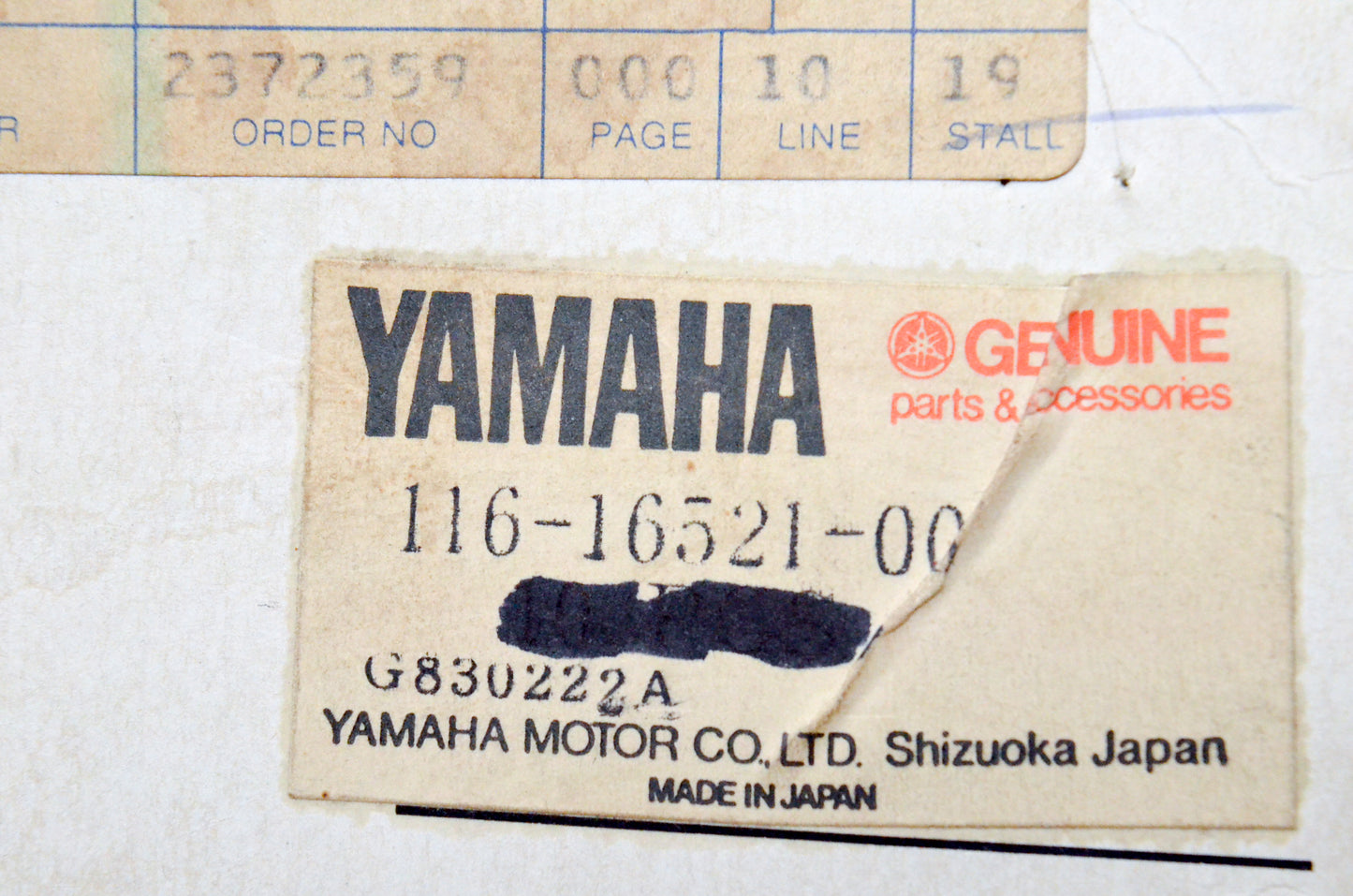 New OEM Yamaha 116-16521-00-00 Friction Plate NOS
