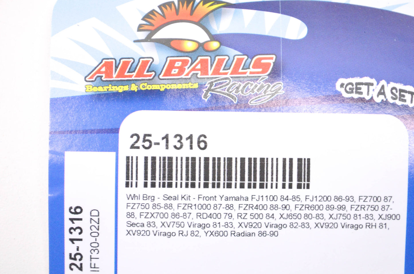 All Balls 25-1316 Yamaha Front Wheel Bearing Seal Kit NOS