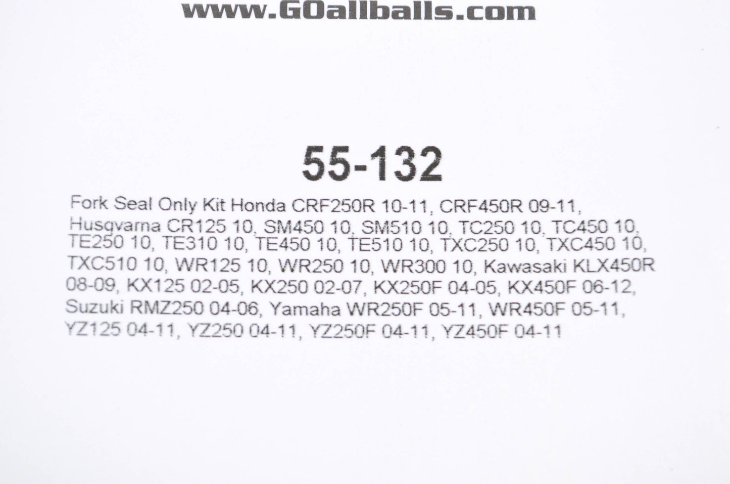 All Balls 55-132 Red Fork Seal Kit