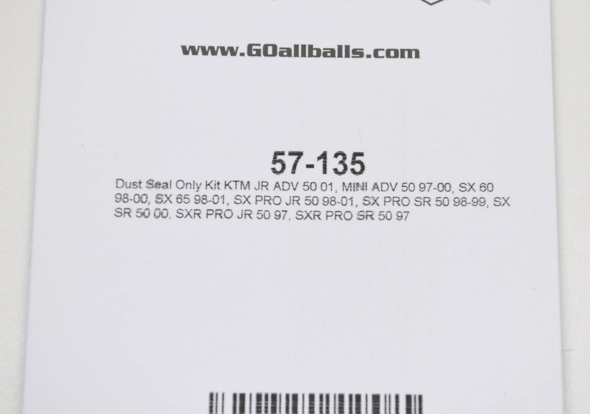 All Balls 57-135 KTM Dust Seal Kit NOS