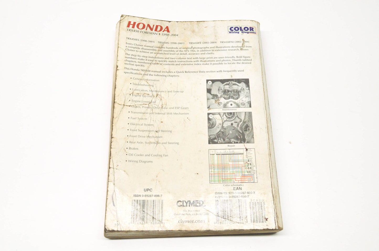 Clymer M205 1998-2004 Honda TRX450 Foreman FE Service Manual