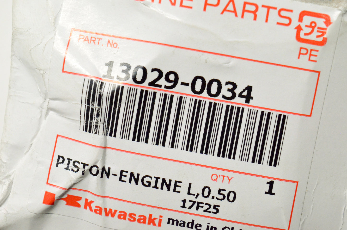 OEM Kawasaki 13029-0034 0.50 L Engine Piston NOS