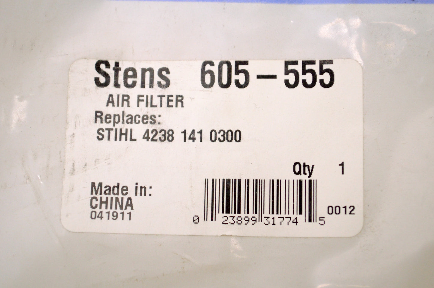 Stens 605-555 Air Filter NOS