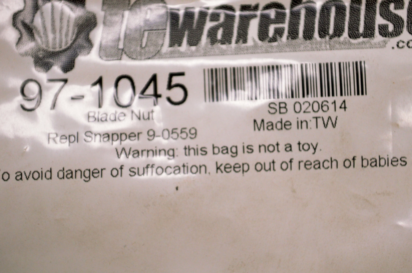 Aftermarket 9-0559, 020614, 97-1045 Blade Nut NOS