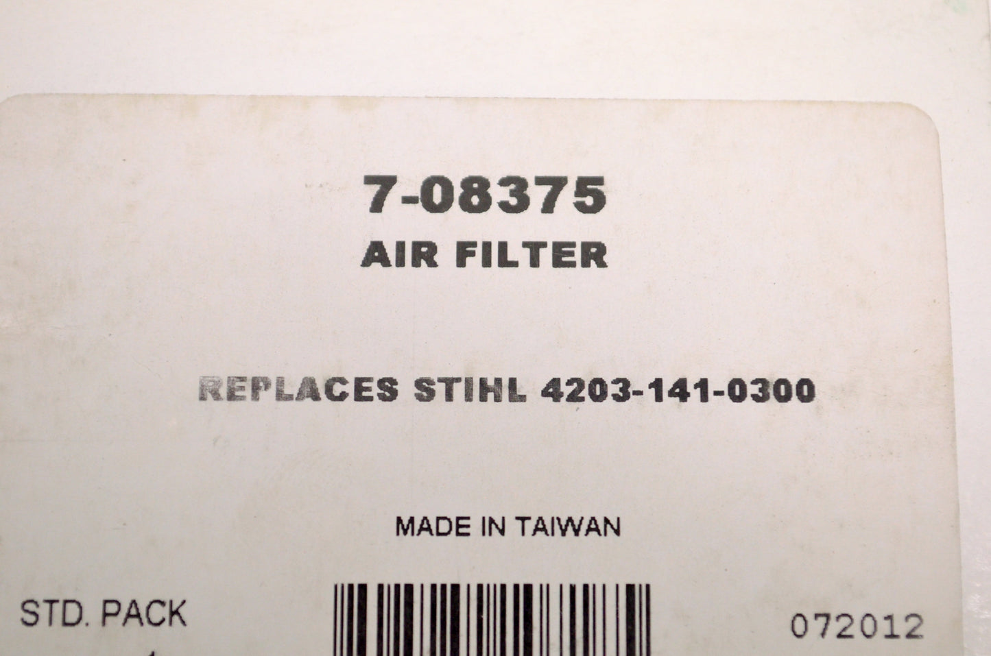 Prime Line 7-08375 Air Filter NOS