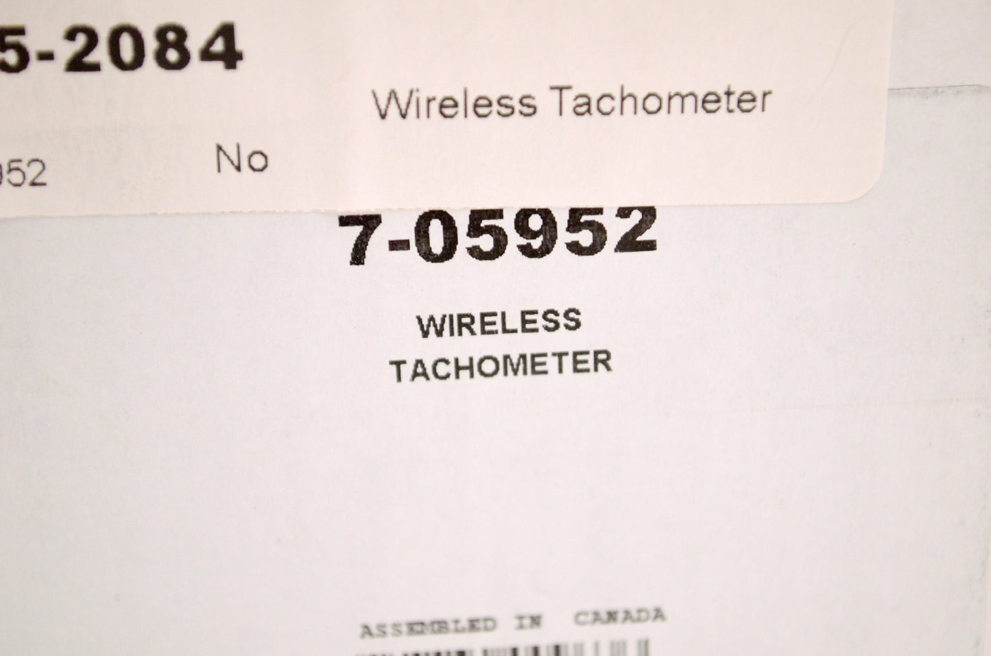 Prime Line 7-05952, 180502 Wireless Tachometer NOS